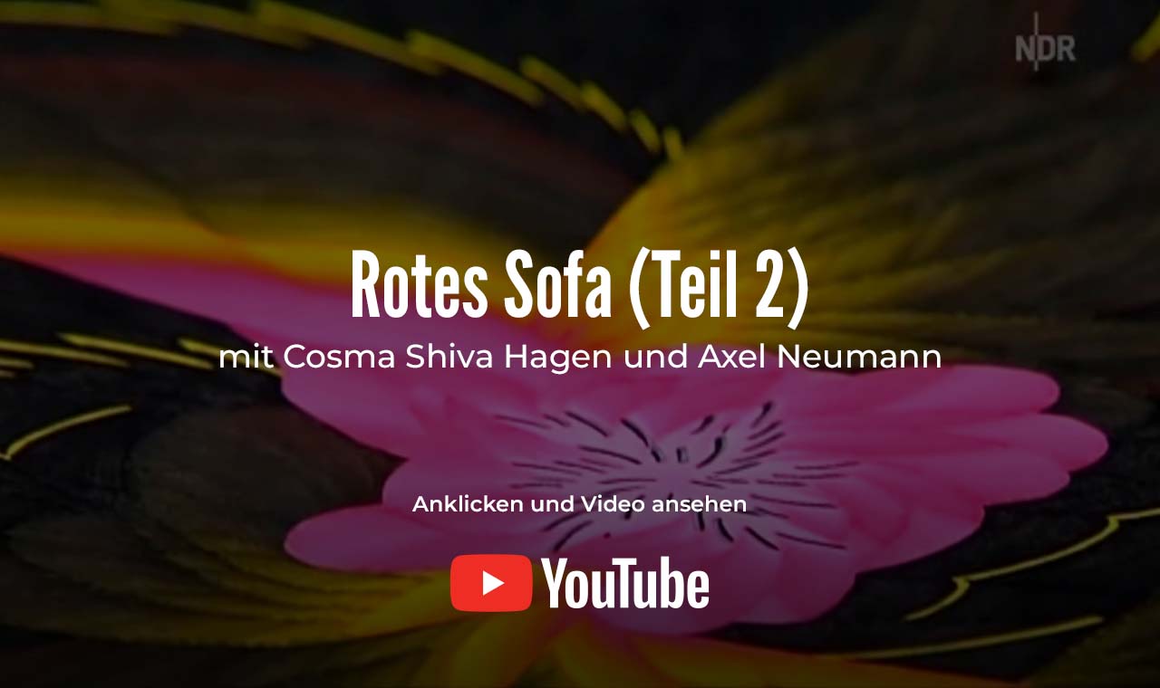 Rotes Sofa - Cosma Shiva Hagen und Axel Neumann Video: Rotes Sofa - Cosma Shiva Hagen und Axel Neumann