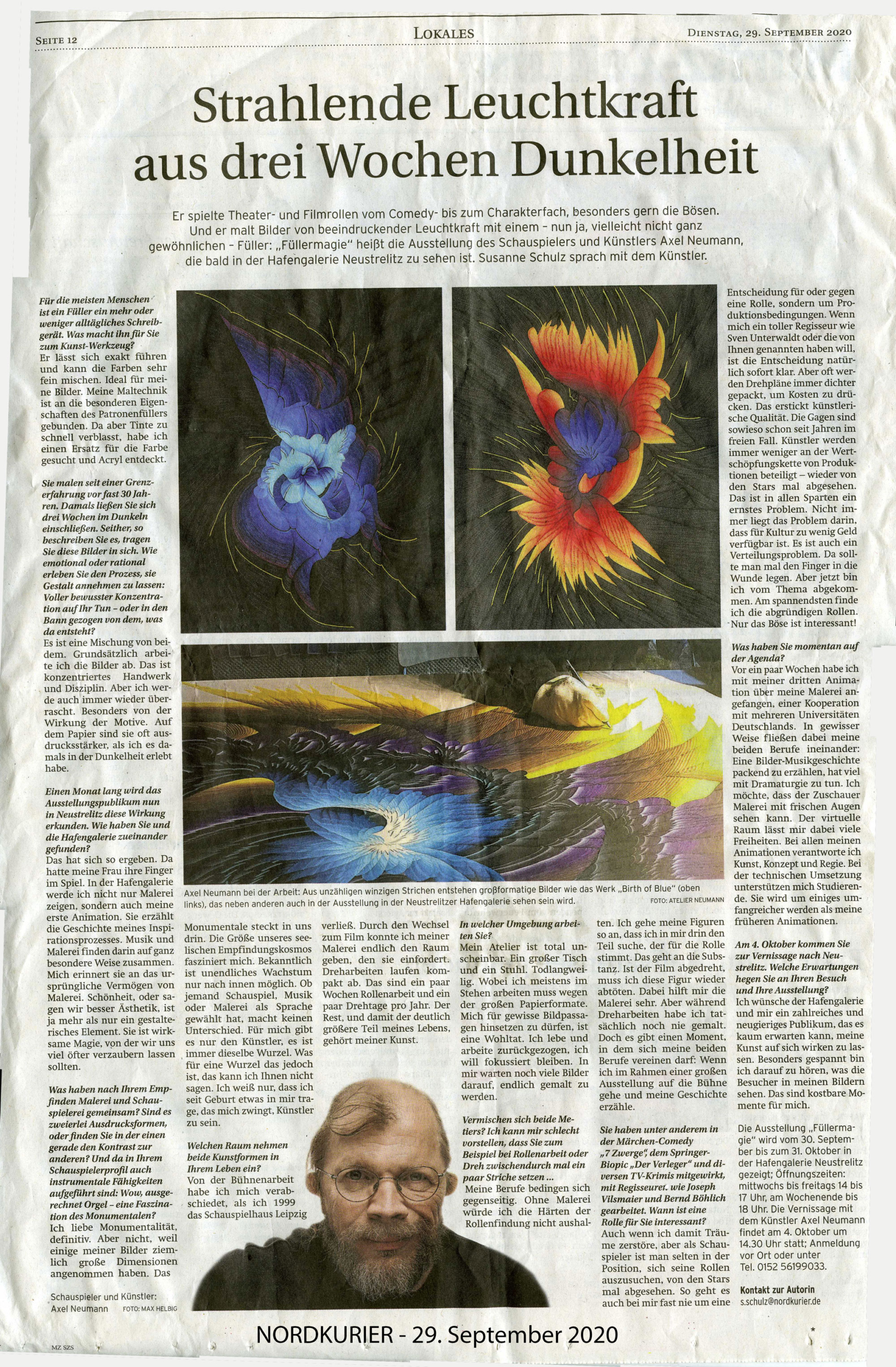 Interview mit Axel Neumann im Nordkurier- September 2025